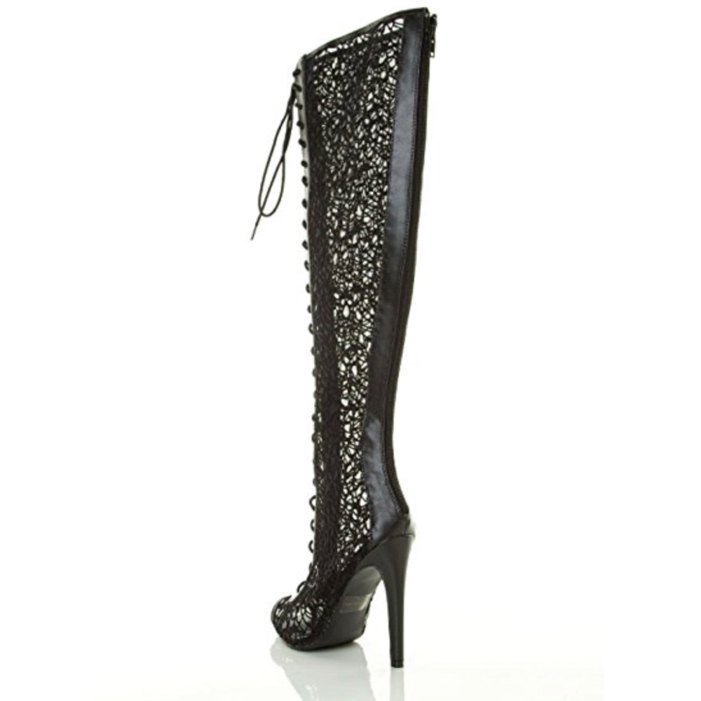 Thigh high black boots size 5.5